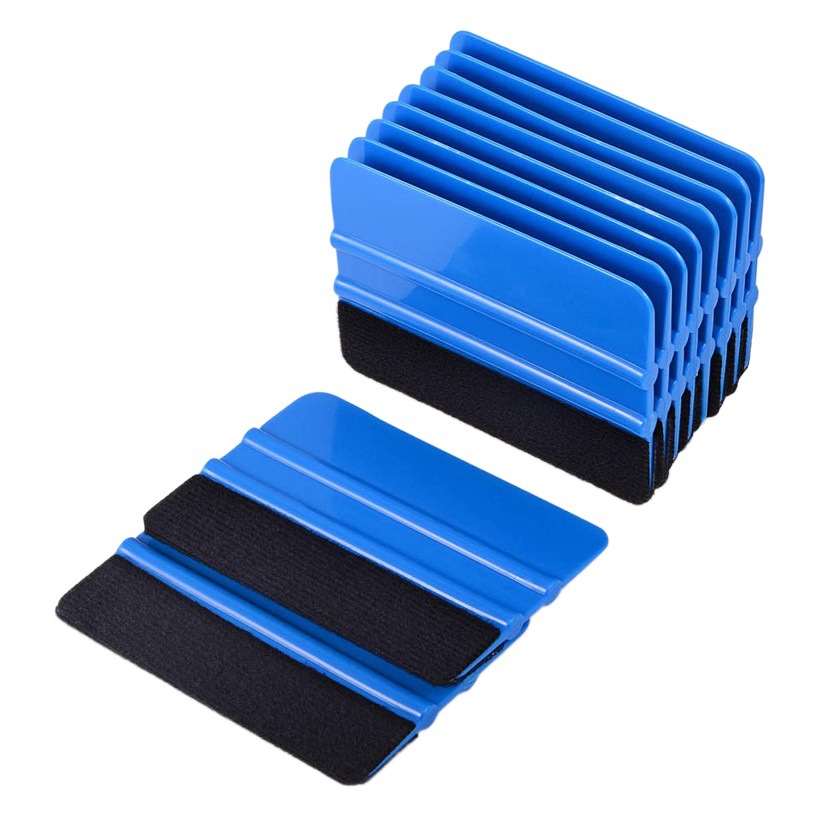 Shangyou azul clásico cuadrado raspador de película del coche herramienta de cambio de color película traje de belleza raspador en stock al por mayor