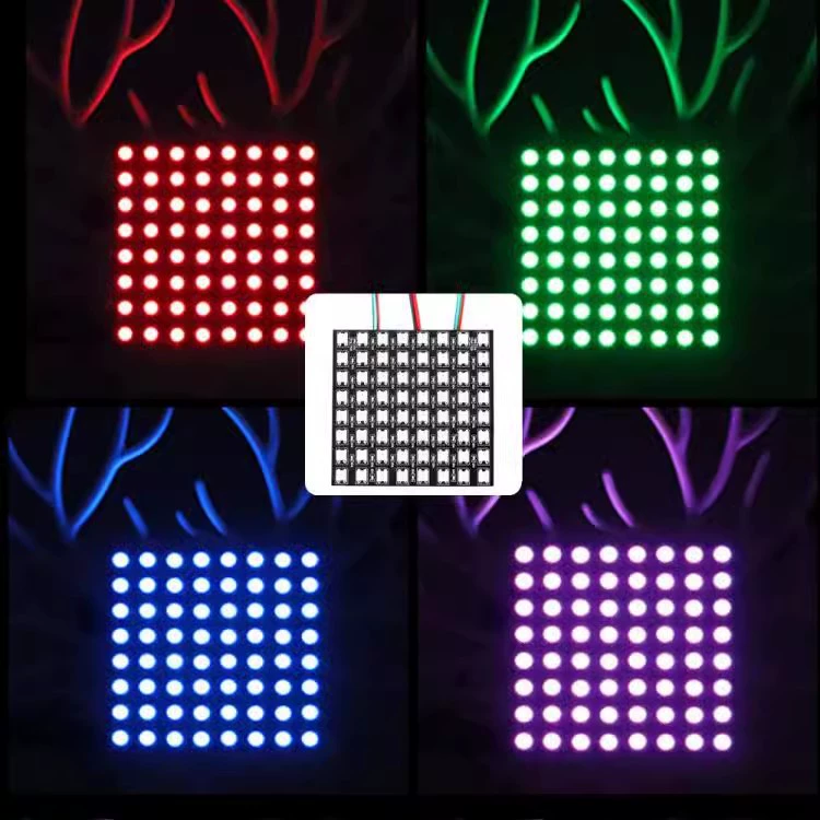 Гибкий LED полный пиксель WS2812B SK6812B RGB мягкий экран 8x8 8x32 16x16