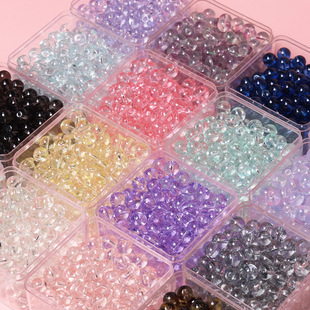 New high quality transparent glass beads diy glaze bracelet beaded handmade diy necklace bracelet pendant color