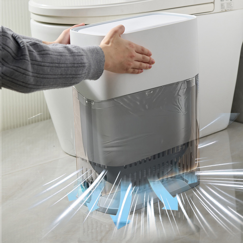 Household automatic adsorption trash can for living room, bedroom, bathroom, and kitchen, double bin with wheels and push-button operation Household automatic adsorption trash can for living room, bedroom, bathroom, and kitchen, double bin with wheels and push-button operation