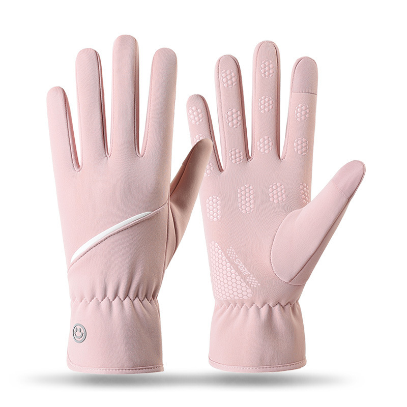Guantes cálidos para mujeres otoño y invierno para montar a prueba de frío conducir a prueba de viento pantalla táctil impermeable invierno al aire libre guantes de terciopelo