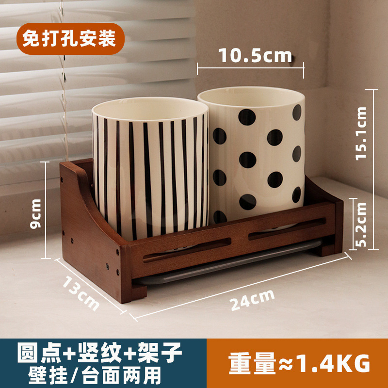 【超有质感】筷子筒陶瓷筷子架家用厨房沥水收纳置物架筷盒可淋水|undefined