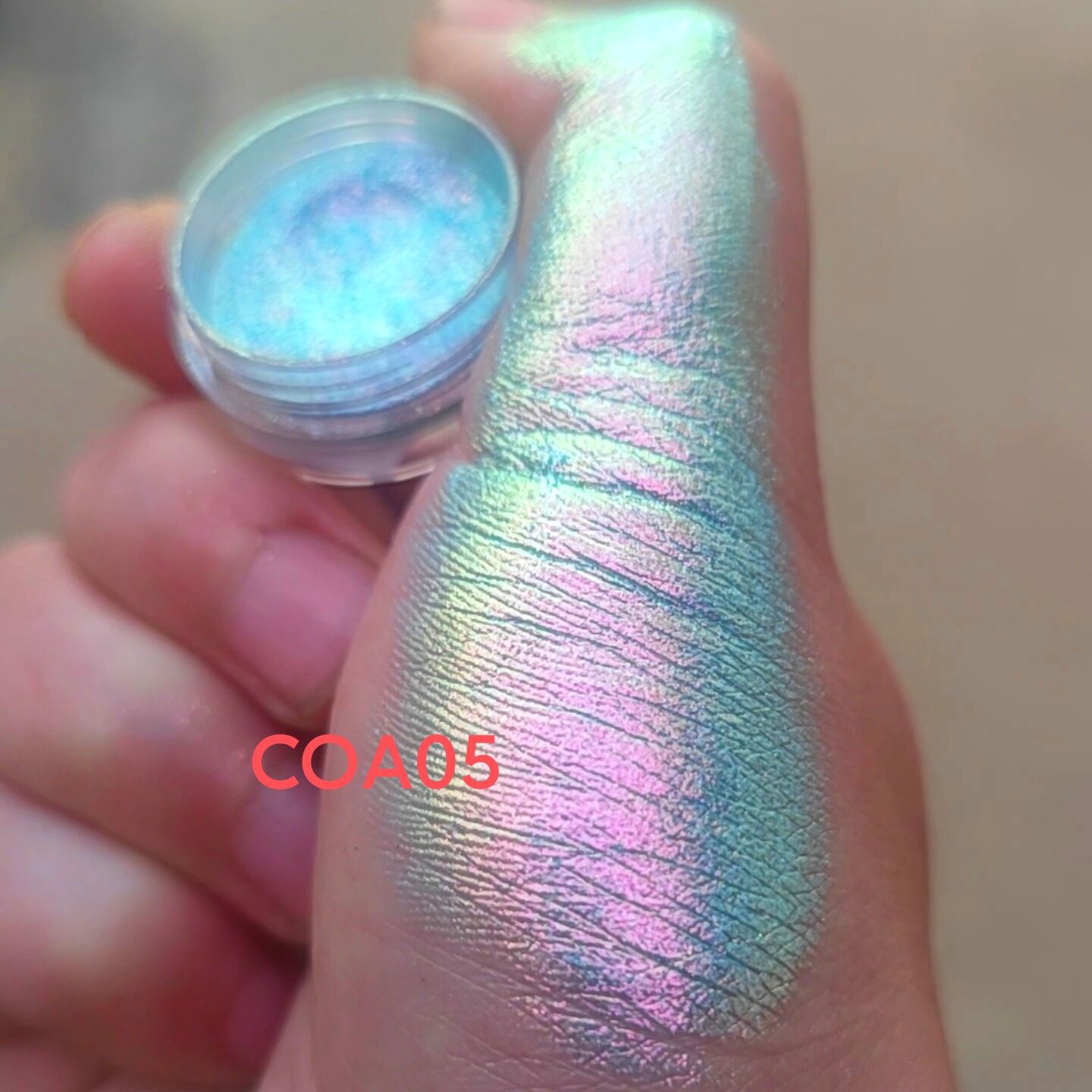 跨境新品爆闪光学幻彩变色龙珠光闪粉 高光变色龙偏光闪粉0.2g