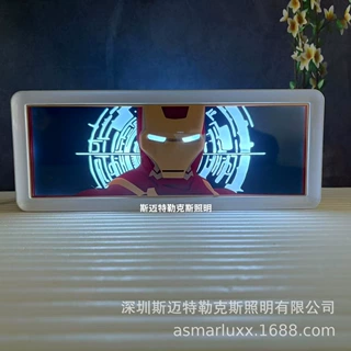 塑料ABS白框美国漫威超级英雄纸雕灯日本手办周边摆件灯光画批发