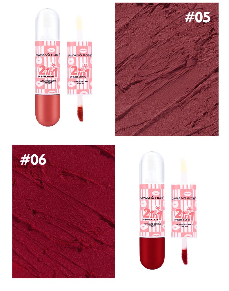 Doppelseitiger Lippenstift Und Lipgloss Für Ein Mattes Finish_voghion.com