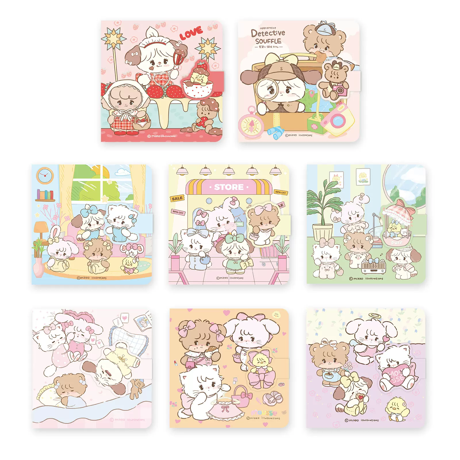 Mikko皮面磁扣本笔记本少女心手帐本随身便携高颜值彩色内页日记