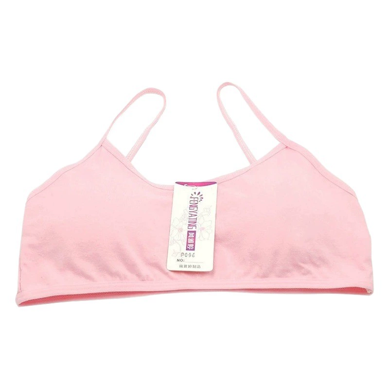 Удобный спортивный хлопковый беспроводной жилет на бретелях, студенческий бюстгальтер, период развития для девочек, беспроводное нижнее белье с тонкими ремешками