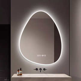 简约智能卫浴镜水滴发光镜子化妆室化妆镜壁挂led带灯浴室镜除雾