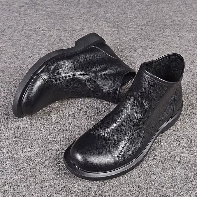 Martens, кожаные теплые ботинки для отдыха, высокие челси в английском стиле, натуральная кожа, осень