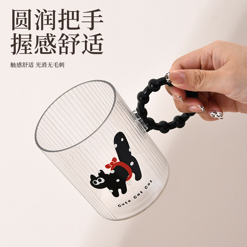 Cat Interesting Series PET transparente taza de enjuague bucal taza de lavado taza de cepillo de dientes taza de cepillo de dientes para estudiantes taza de cepillo de dientes para niños