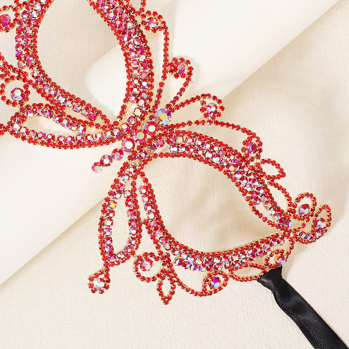 1 Piece Fashion Butterfly Rhinestone Inlay Rhinestones Womenu0027S Mask