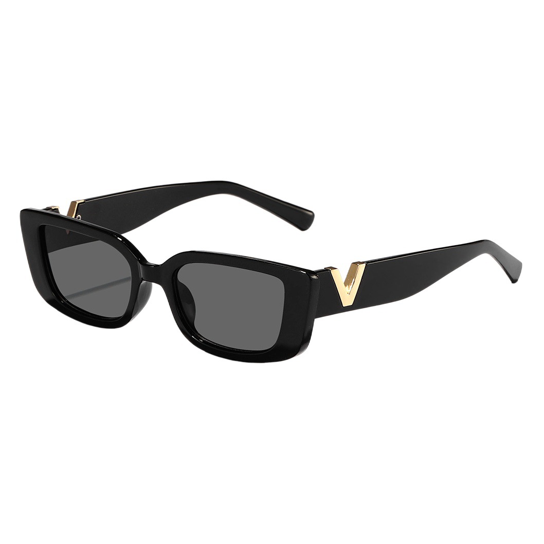 Estilo coreano de moda cuadrado pequeño marco gafas de sol mujeres de moda Internet rojo mismo estilo gafas de sol personalidad todo fósforo hip hop gafas de sol de protección solar