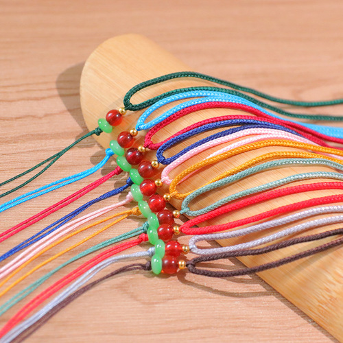 Simple braided diy Ruyi pendant rope necklace rope hand-woven necklace rope jade pendant wire diy hanging neck rope