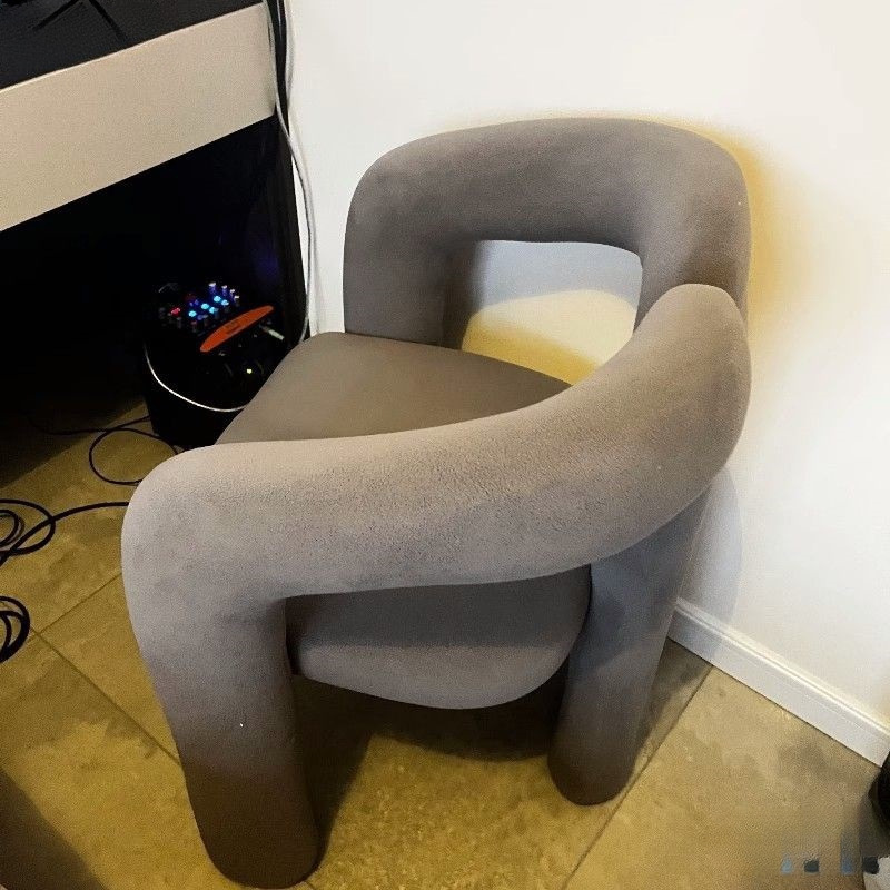 シンプルなクリームスタイルの化粧椅子、家庭用化粧スツール、ネイルサロンチェア、シンプルな寝室のシングルカジュアルダイニングチェア|undefined