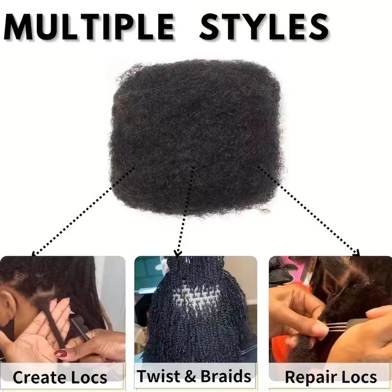 8 pulgadas cabello real fibra