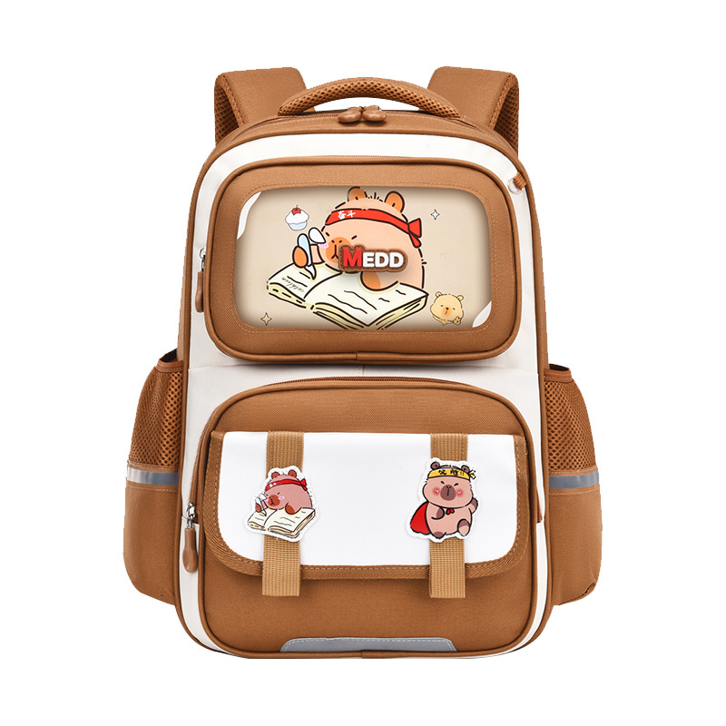 26 nuevas mochilas transfronterizas para estudiantes de primaria 1 - 3 - 6 grados para niños y niñas Kapibara mochila de hombro de gran capacidad