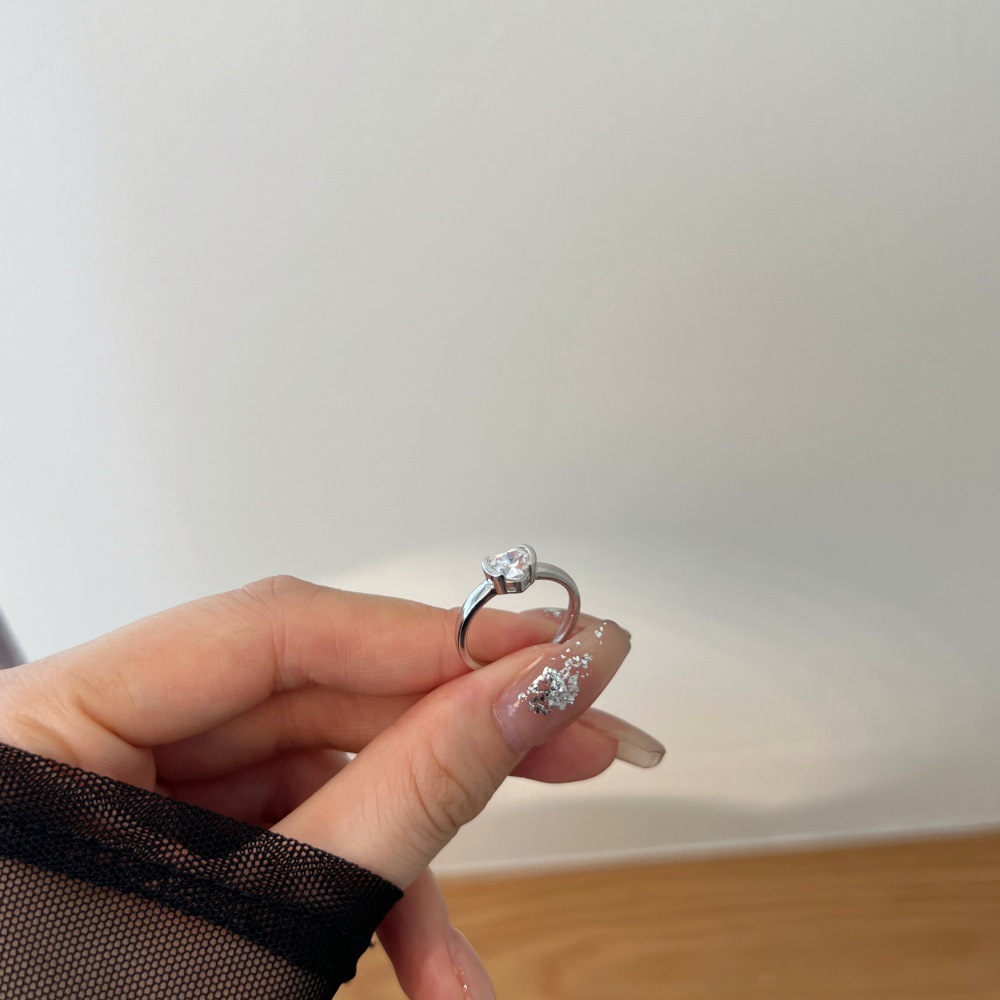 2g Weight Zircon Inlay Material Rings Classification 5, 9 Ring Size Holiday, Daily Occasion 925 Sterling Silver Material Geometric Pattern 2025 Spring and Summer Season Women's Gender Elegant, Simple Style Style 925 Sterling Silver Zircon Geometric Rings 925 Sterling Silver Rings 9