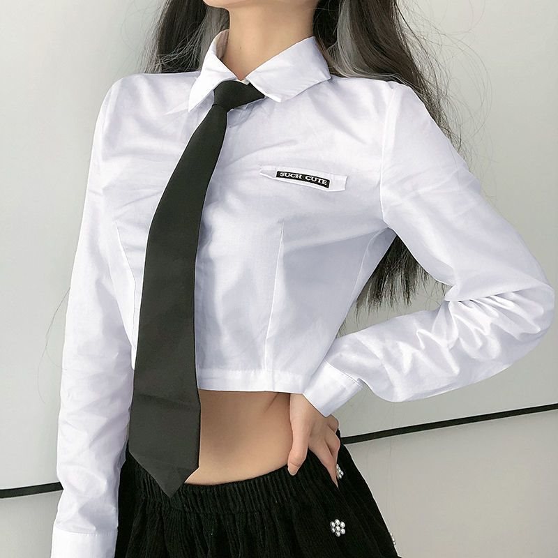 (2개) 2 조각 JK 유니폼 가을 뜨거운 소녀 세트 이른 가을 최고 디자인 틈새 짧은 셔츠 주름 치마를 원합니다