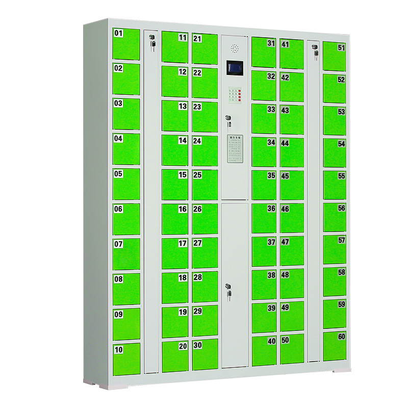 Teléfonos inteligentes almacenamiento empleado de cajero reconocimiento facial tarjeta deslizante código de escaneo de huellas dactilares contraseña de carga de teléfono móvil almacenamiento casillero