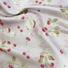 新中式年服提花面料樱桃小羊童装女装马甲鞋包面料织锦锻面料