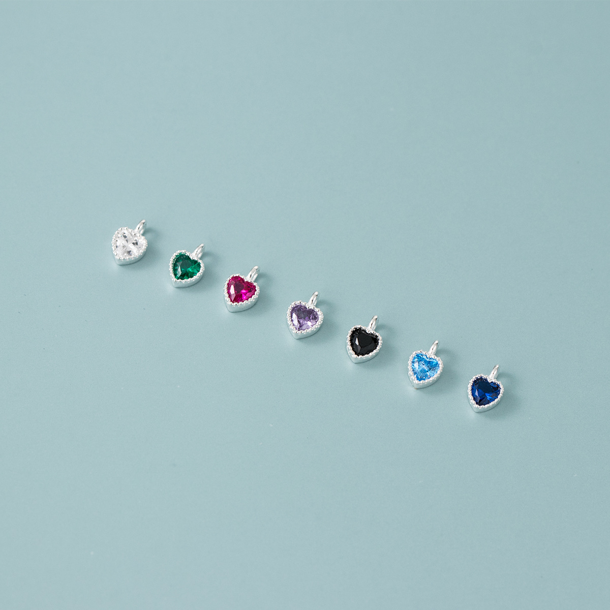 Eloch S925 plata esterlina dulce estrella de corazón pentagramas amor diamante de encaje colgante único Y01880