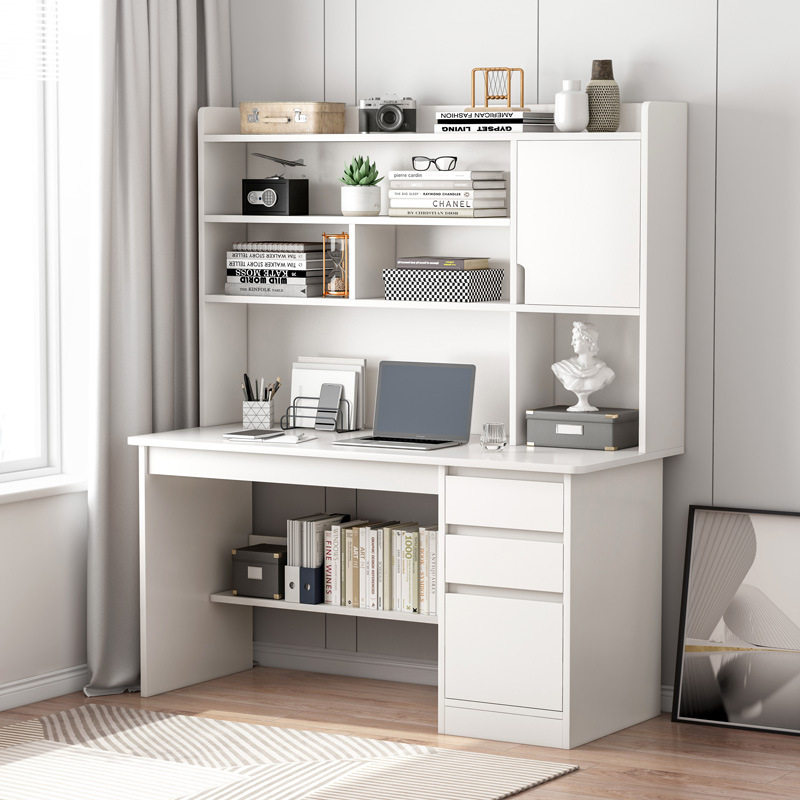 Nórdico escritorio estantería integrado con estantería hogar dormitorio escritorio de la computadora escritorio dormitorio estudiante aprendizaje mesa de escritura