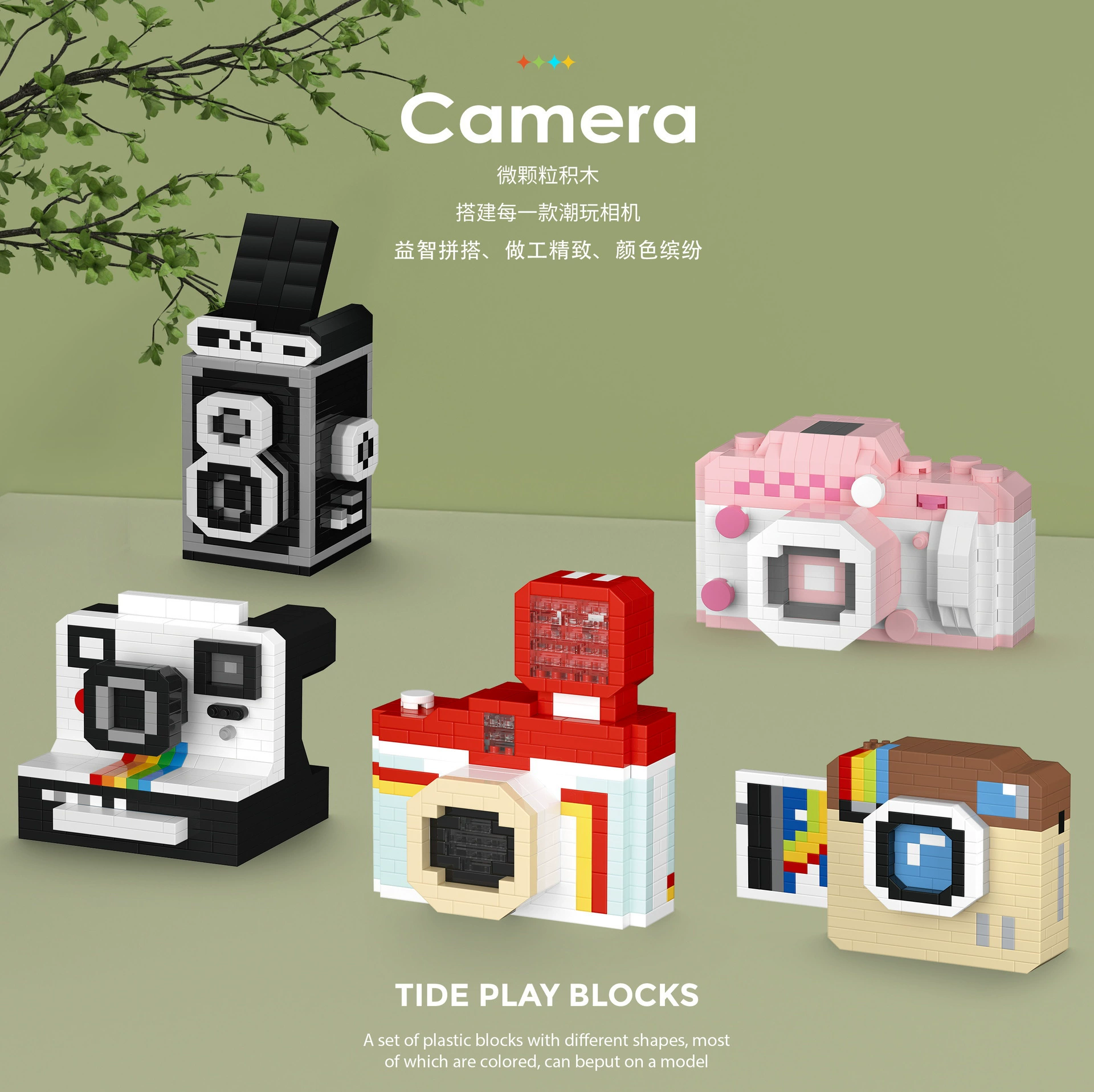 Digital camera, three dimensional constructor, Birthday gift