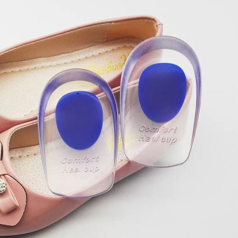 Heel Pad U-Shaped Silicone Inner Height-Increasing Insole, Thickened Sports Shock-Absorbing Anti-Chafing Heel Pad, Pu Half-Size Heel Pad