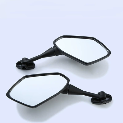 Motorcycle Electric Vehicle Rearview Mirror, Horizon Reflector, Universal Wide-Angle Reversing Mirror, Motorcycle Modification Accessories (Motorcycle rearview mirror) - black