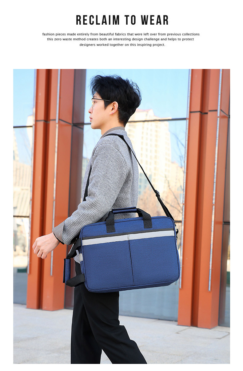 New men's briefcase, computer handbag, large-capacity single-shoulder crossbody bag, business laptop bag, 16 inches undefined