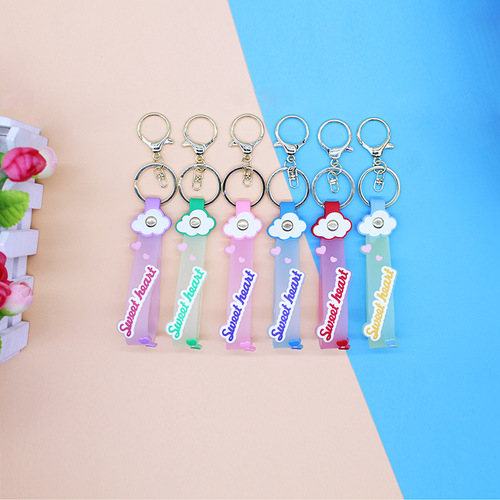 Three-dimensional English keychain pendant PVC trendy toy doll silicone leather rope cute backpack accessories advertising small gifts