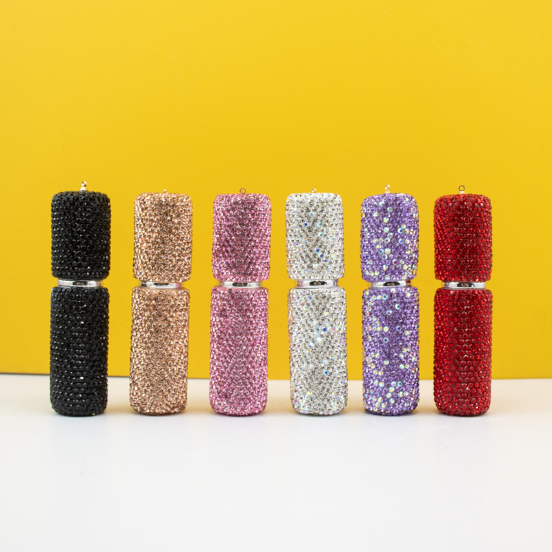 5ml Mini Diamond-Encrusted Perfume Refill Bottle, Vacuum Press Sample Bottle, Makeup Travel Mini Spray Bottle 5ml Mini Diamond-Encrusted Perfume Refill Bottle, Vacuum Press Sample Bottle, Makeup Travel Mini Spray Bottle