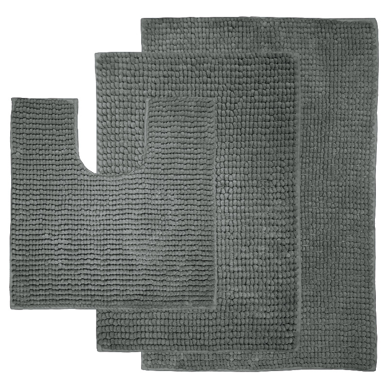 Transfronterizos dedicados al baño inodoro esterilla de piso de tres piezas conjunto de esterilla antideslizante de puerta de inodoro doméstico esterilla de absorción de agua