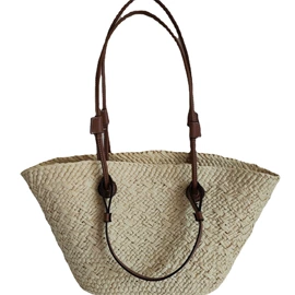 女士单肩包;草编包;女士手提包