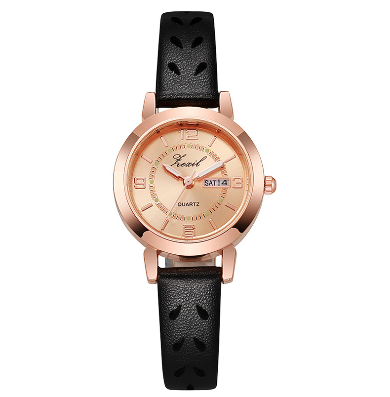 Online celebrity live streaming women's Korean version minimalist waterproof luminous dual calendar non mechanical_voghion.com