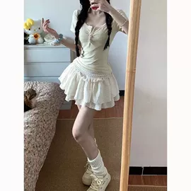 时尚休闲套装;连衣裙;女式T恤