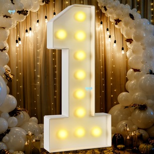Light up Marquee Numbers 0 9 3ft Mosaic Frame with White