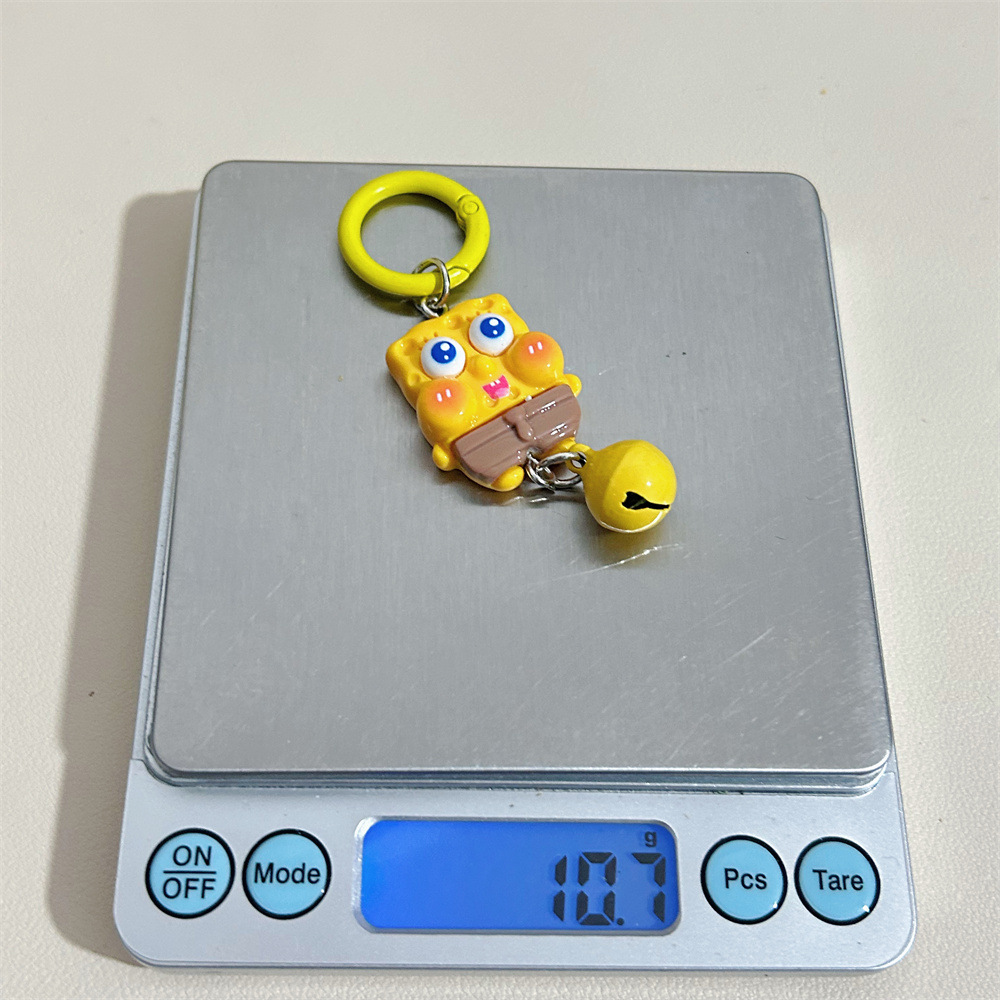 Nuevas campanas SpongeBob Pie Big Star Keychain adornos colgantes de dibujos animados accesorios mochilas chicas regalos amiga