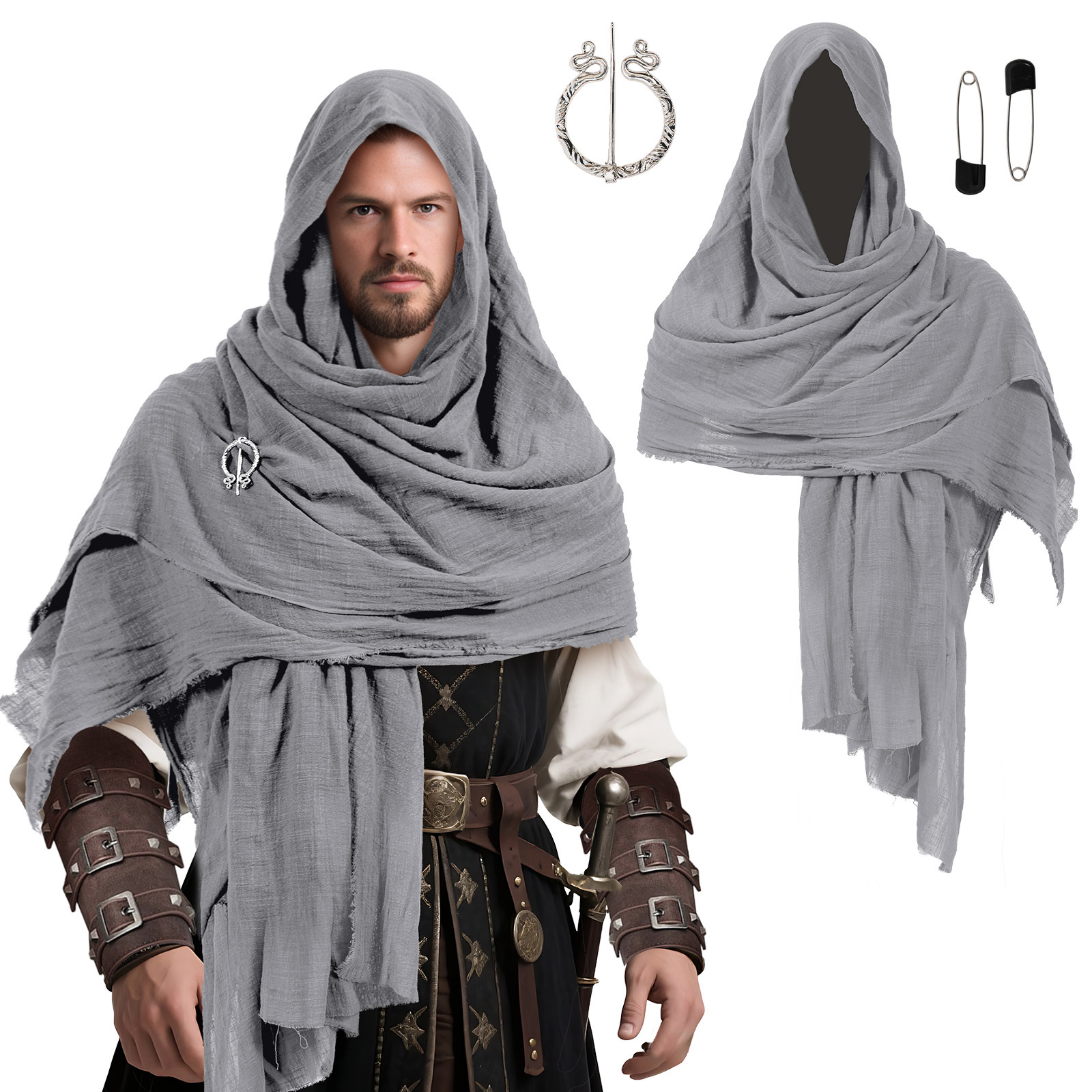 그레이 + 브로치 + 블랙 핀 1쌍 (224*131)