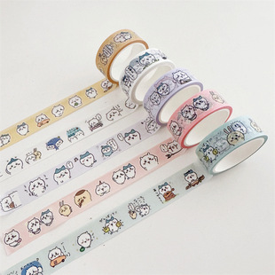 [5 m] ins Cartoon Jiyka Wow and Paper Tape Kulomi Cartoon Hand Account Tearable and Paper Tape DIY