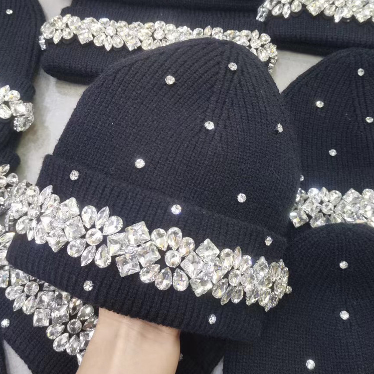 Hand-stitched rhinestone hat 2