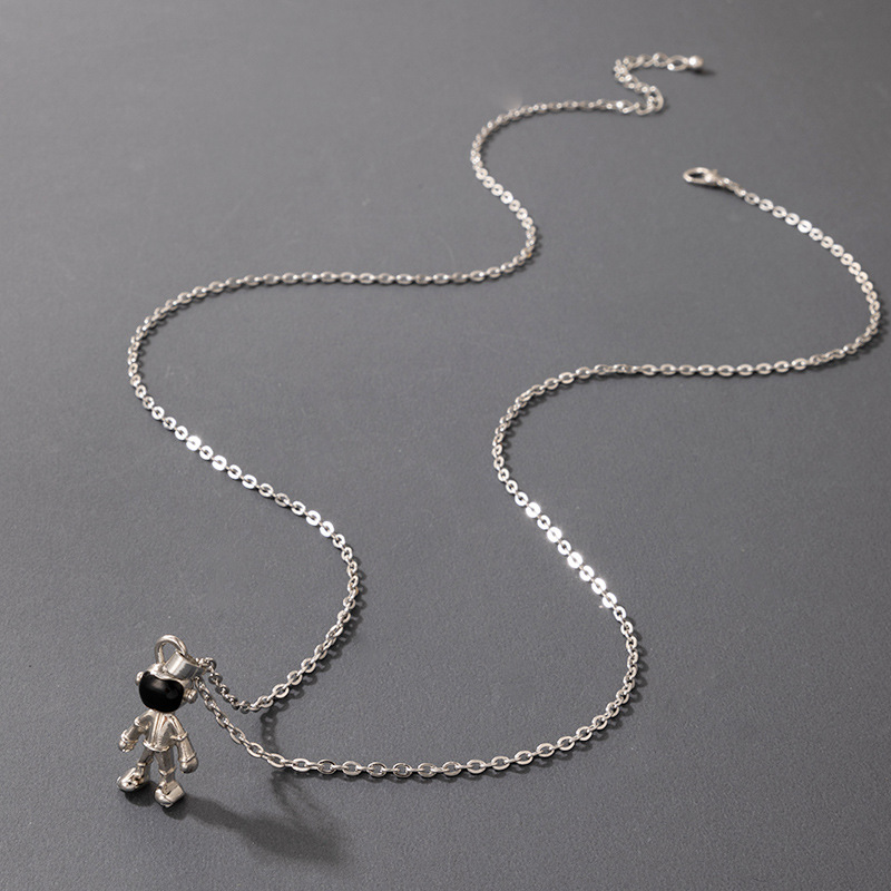 2021 New European and American Autumn Punk Necklace Hip Hop Fashion Metallic Single Layer Necklace T