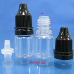 透明pet5 ml防犯カバー目薬滴瓶試薬瓶液体分注サンプル瓶ペット滴目耳瓶