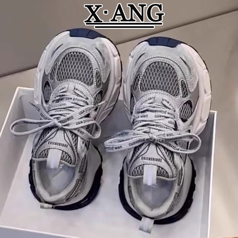 Little Monster Popular Genuine Leather Dad Shoes Women's Thick-Soled Height-Increasing Sports Shoes 2025 New Autumn Casual Shoes for Women