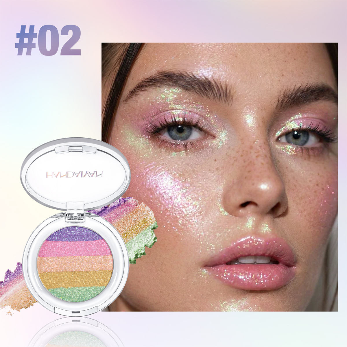 Transfronterizo de sombra de ojos de dragón de color de cinco colores de resaltos de perla brillante HANDAIYAN sombra de ojos de maquillaje de sombra de ojos de brillo al por mayor