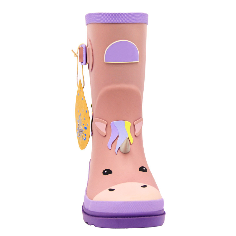 Customized Rubber Children's Rain Boots in the Rain, Cartoon Waterproof Shoes, Macaron Color Rain Boots, Baby Water Shoes