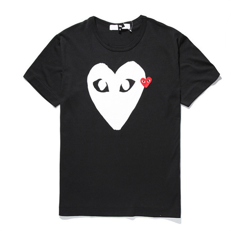 ミルクシルク Tシャツ親子スタイルハート半袖ビッグハートラウンドネック半袖男性と女性のカップル夏カジュアルスポーツシャツ|undefined