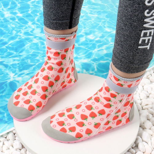 Beach socks and shoes for women and men, adult snorkeling shoes, non-slip soft bottom children's summer high-top swimming quick-drying diving and drifting water shoes