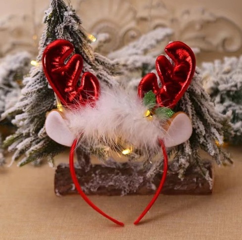 新しいクリスマスパーティーショー装飾子供のギフトクリスマス用品ヘッドバックルヘアフープ組み合わせメーカー卸売|undefined