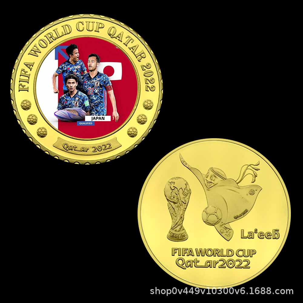 Monedas conmemorativas de la Copa del Mundo de Qatar 2022 32 estilos Monedas por mayor de varios países Colección de fans de fútbol